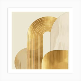 Abstract Gold Painting 2 Art Print