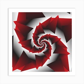 Red Spiral Art Print