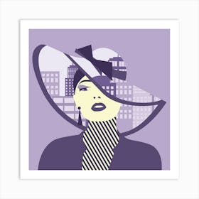 Woman In A Hat Art Print