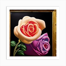 Two Roses Art Print