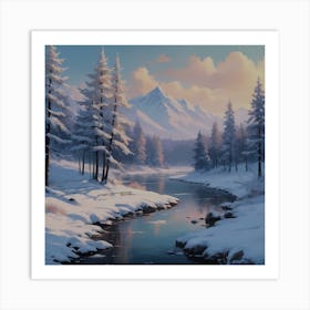 Peaceful Winter Scene Art Print