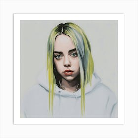 A terrible effort at painting Billie Eilish Art Print