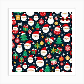 Christmas Seamless Pattern 3 Art Print