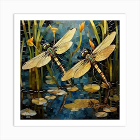 Dragonflies 50 Art Print