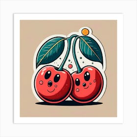 Cherry Couple Art Print