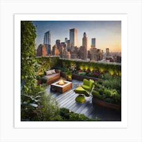 Rooftop Garden 1 Art Print