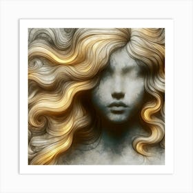 Face Of A Woman 10 Art Print