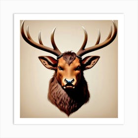 Deer Head 6 Art Print