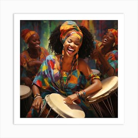 African Drums Art Print