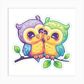 Owls Love Art Print