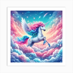 Unicorn In The Sky Art Print