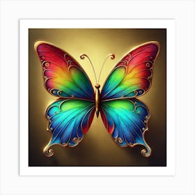 Rainbow Butterfly Art Print