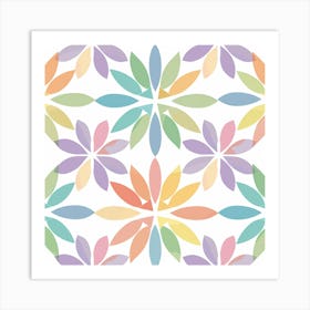 Abstract Flower Pattern Art Print