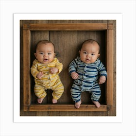 Twins In A Frame 7 Art Print