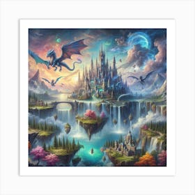 Dragons In The Sky 1 Art Print