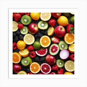 Sliced Fruit Art Print