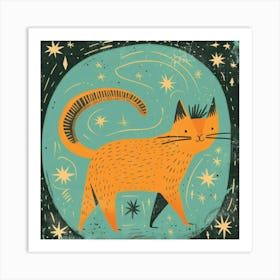 Cat In The Stars Art Print