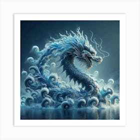 Blue Dragon 3 Art Print