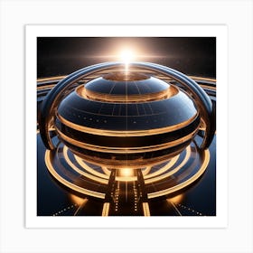 Futuristic Spaceship 46 Art Print