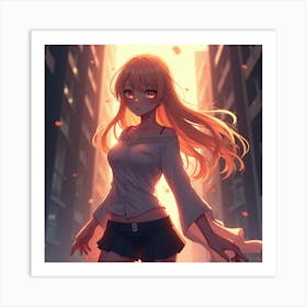 Anime Girl Art Print