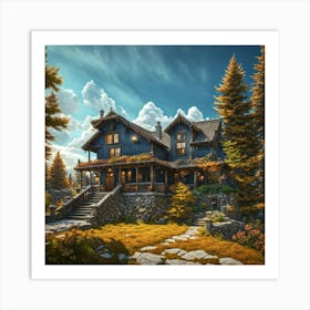 Cabin In The Woods Art Print