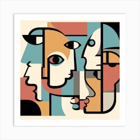 Group Of Faces Art Print