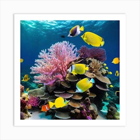 Coral Reef With Tropical Fishes 1 Art Print