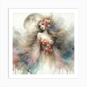 Portrait of a radiant woman 1 Art Print