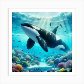 Orca Whale 3 Art Print