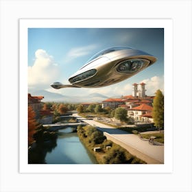 Futuristic Spaceship 65 Art Print