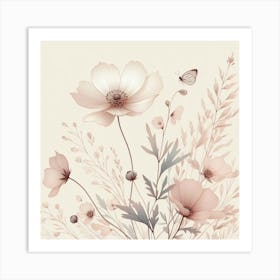 Pink Flowers Art Print