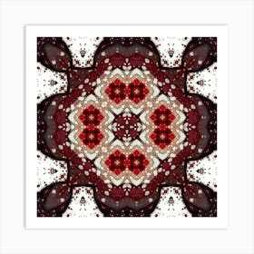 Modern Abstraction Pattern Red Art Print