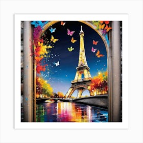 Butterfly Paris 4 Art Print