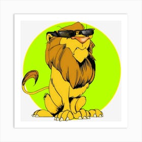 Lion Cartoon Parody Art Print