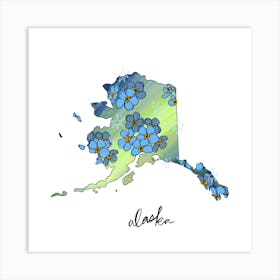 Alaska - Illustrated States Art Print