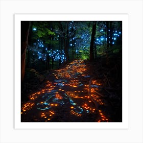 Fireflies In The Forest Art Print