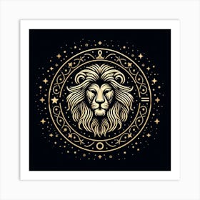 A Zodiac symbol, A Lion 2 Art Print