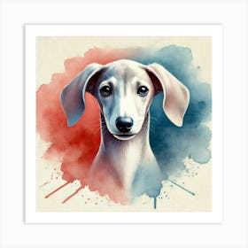 Watercolor Whippet 4 Art Print