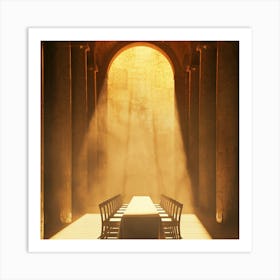 Table In A Church Art Print