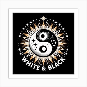 White & Black 2 Art Print