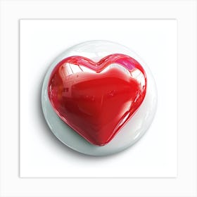 Heart Shaped Button Art Print
