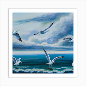 Blue Skies Over Blue Waters Art Print