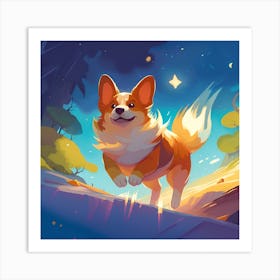 Corgi Art, Corgi Painting, Corgi Art, Corgi Art, Corgi Dog, Corgi Art, Art Print