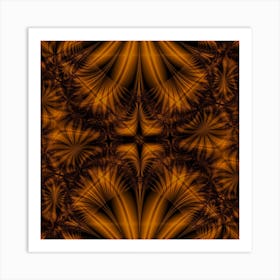 Background Pattern Yellow Gold Black Art Print