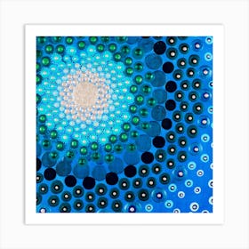 Vibrant Blue Square Art Print