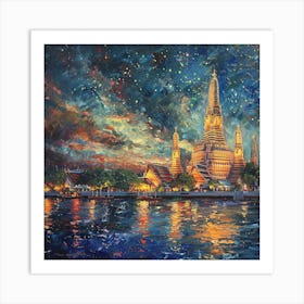 Thailand At Night Art Print