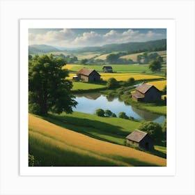 Landscape Painting 8 Art Print