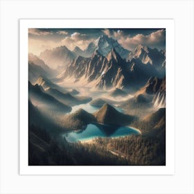 Mountain Lake Art Print