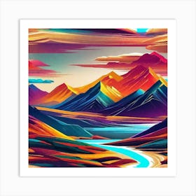 Abstract Landscape Painting 6 Art Print