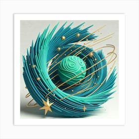 3d Paper Art 1 Art Print